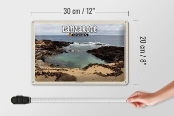 Panneau de voyage en étain, 30x20cm, Lanzarote, espagne, Charco del Palo, emplacement 4
