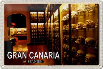 Panneau en étain voyage 30x20cm, Gran Canaria, espagne, musée Canario 1