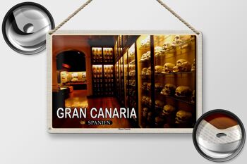 Panneau en étain voyage 30x20cm, Gran Canaria, espagne, musée Canario 2