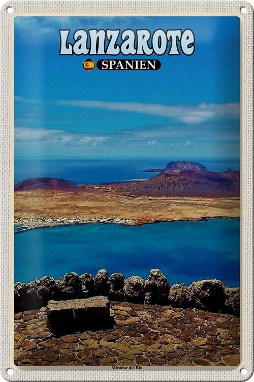 Blechschild Reise 20x30cm Lanzarote Spanien Mirador del Rio