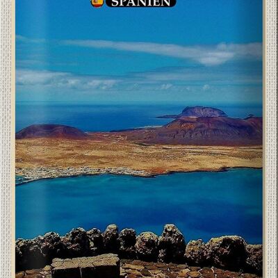 Cartel de chapa viaje 20x30cm Lanzarote España Mirador del Rio