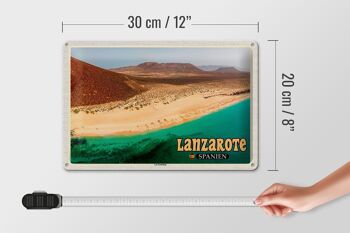 Signe en étain voyage 30x20cm, Lanzarote, espagne, île de La Graciosa 4