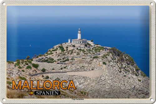 Blechschild Reise 30x20cm Mallorca Spanien Cap Formentor Halbinsel