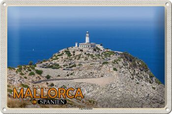 Plaque de voyage en étain, 30x20cm, majorque, espagne, Cap, péninsule de Formentor 1