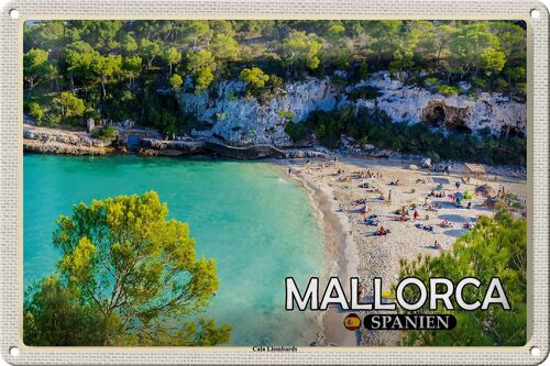 Blechschild Reise 30x20cm Mallorca Spanien Cala Llombards Bucht