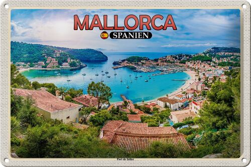 Blechschild Reise 30x20cm Mallorca Spanien Port de Sóller Urlaub