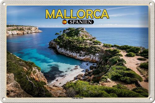 Blechschild Reise 30x20cm Mallorca Spanien Cala des Moro Bucht