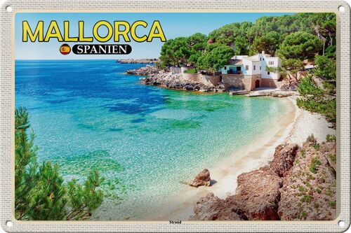 Blechschild Reise 30x20cm Mallorca Spanien Strand Meer Urlaub