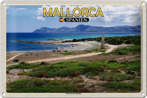 Blechschild Reise 30x20cm Mallorca Spanien Son Serra de Marina Meer