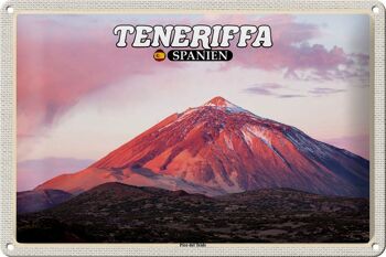 Signe en étain voyage 30x20cm, Tenerife, espagne, montagne Pico del Teide 1