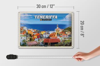 Panneau en étain voyage 30x20cm, Tenerife, espagne, La Laguna, Sea City 4