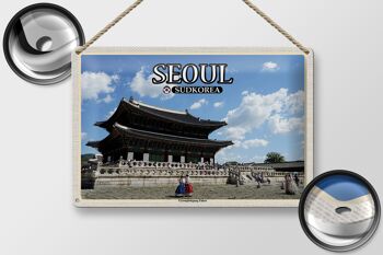Panneau de voyage en étain, 30x20cm, séoul, corée du sud, palais Gyeongbokgung 2
