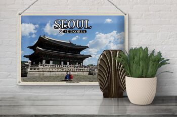 Panneau de voyage en étain, 30x20cm, séoul, corée du sud, palais Gyeongbokgung 3