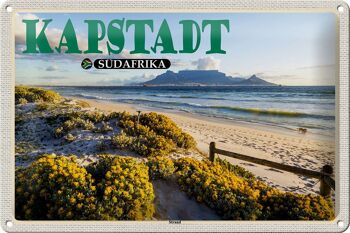Panneau de voyage en étain, 30x20cm, Cape Town, afrique du sud, plage, mer, montagnes 1