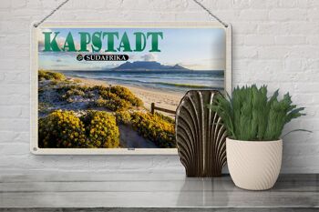Panneau de voyage en étain, 30x20cm, Cape Town, afrique du sud, plage, mer, montagnes 3