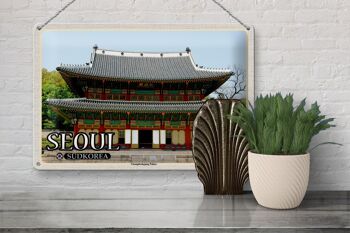 Panneau de voyage en étain, 30x20cm, séoul, corée du sud, palais Changdeokgung 3