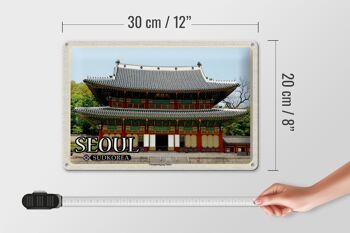 Panneau de voyage en étain, 30x20cm, séoul, corée du sud, palais Changdeokgung 4