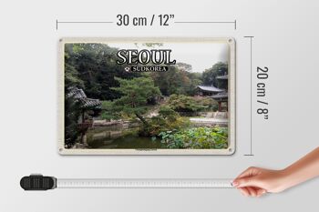 Panneau de voyage en étain, 30x20cm, séoul, corée du sud, jardin Changdeokgung 4
