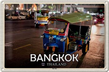 Signe en étain voyage 30x20cm Bangkok Thaïlande Tuk Tuk 1