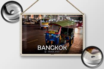 Signe en étain voyage 30x20cm Bangkok Thaïlande Tuk Tuk 2