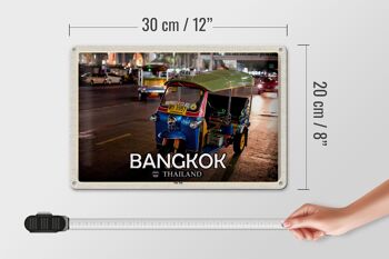 Signe en étain voyage 30x20cm Bangkok Thaïlande Tuk Tuk 4