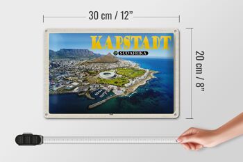 Signe en étain voyage 30x20cm, Cape Town, afrique du sud, ville, mer, montagnes, vacances 4