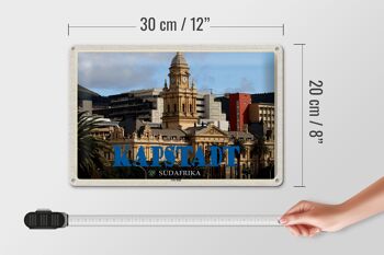 Panneau en étain voyage 30x20cm, hôtel de ville du Cap, afrique du sud 4