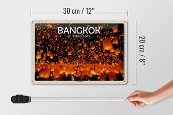 Panneau de voyage en étain, 30x20cm, Bangkok, thaïlande, Loy Krathong, Festival des lumières 4