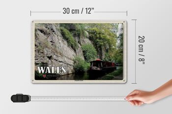 Panneau de voyage en étain, 30x20cm, pays de galles, royaume-uni, canal de Llangollen 4