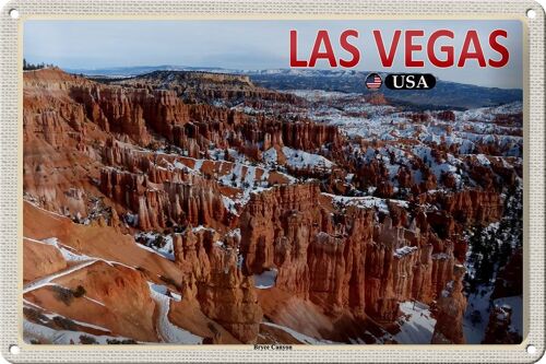 Blechschild Reise 30x20cm Las Vegas USA Bryce Canyon