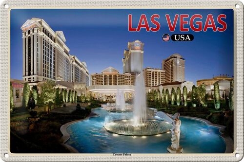 Blechschild Reise 30x20cm Las Vegas USA Caesars Palace Hotel Casino