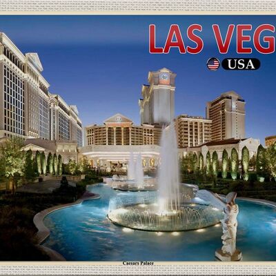 Blechschild Reise 30x20cm Las Vegas USA Caesars Palace Hotel Casino