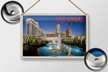 Panneau de voyage en étain, 30x20cm, Las Vegas, USA, Caesars Palace Hotel Casino 2
