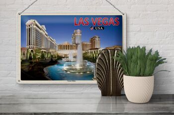 Panneau de voyage en étain, 30x20cm, Las Vegas, USA, Caesars Palace Hotel Casino 3
