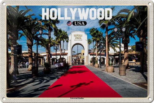 Blechschild Reise 30x20cm Hollywood USA Universal Studios