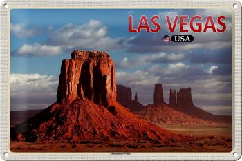 Panneau en étain voyage 30x20cm, Las Vegas, USA, Monument Valley, Plateau 1