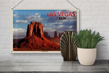 Panneau en étain voyage 30x20cm, Las Vegas, USA, Monument Valley, Plateau 3