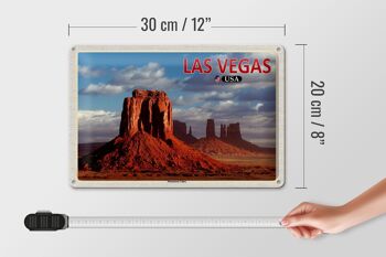 Panneau en étain voyage 30x20cm, Las Vegas, USA, Monument Valley, Plateau 4