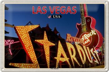 Panneau en étain voyage 30x20cm, musée du néon de Las Vegas USA 1