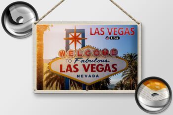 Panneau de voyage en étain, 30x20cm, panneau de bienvenue de Las Vegas USA 2