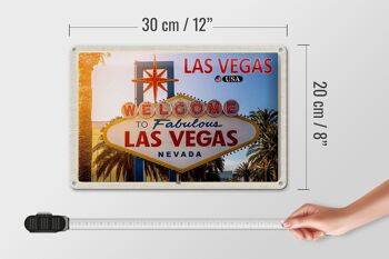 Panneau de voyage en étain, 30x20cm, panneau de bienvenue de Las Vegas USA 4