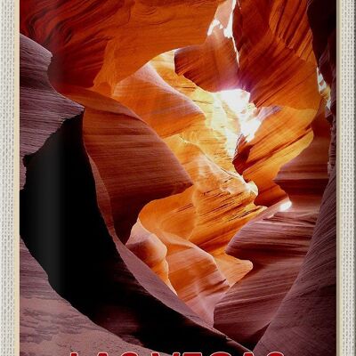 Targa in metallo da viaggio 20x30 cm Las Vegas USA Antelope Canyon