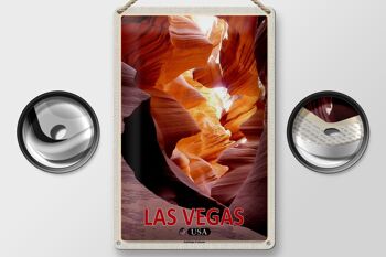 Panneau en étain voyage 20x30cm, Las Vegas, USA, Antelope Canyon 2