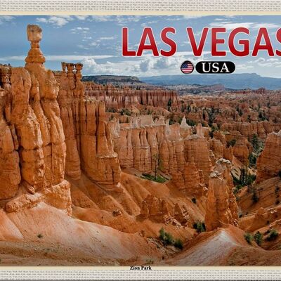 Blechschild Reise 30x20cm Las Vegas USA Zion Park