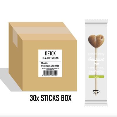 Detox Tea-Pop Stick, para servicios de catering, caja de 30 barras