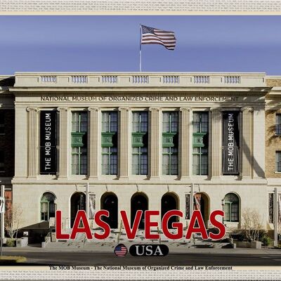 Targa in metallo da viaggio 30x20 cm Las Vegas USA Il Museo MOB
