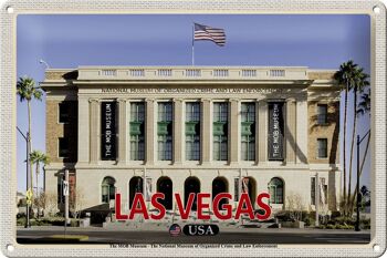 Panneau en étain voyage 30x20cm, Las Vegas USA, musée MOB 1