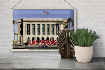 Panneau en étain voyage 30x20cm, Las Vegas USA, musée MOB 3