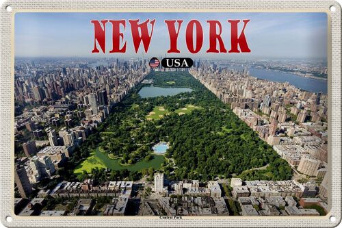 Blechschild Reise 30x20cm New York USA Central Park