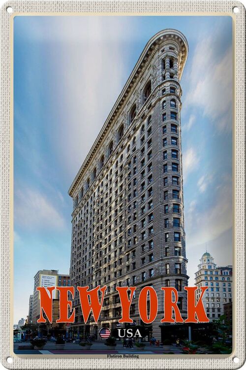 Blechschild Reise 20x30cm New York USA Flatiron Building